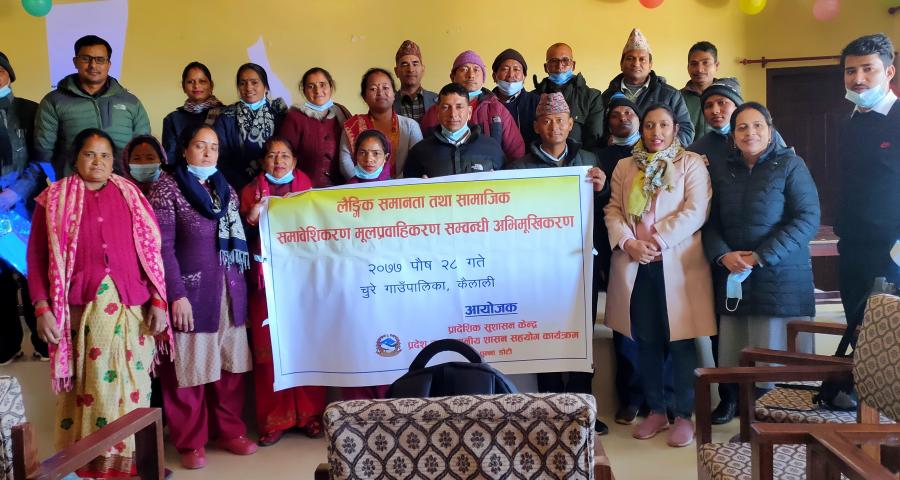 Photos of PCGG, Sudurpaschim Province organized GESI mainstreaming workshop in Chure Rural Municipality, 
