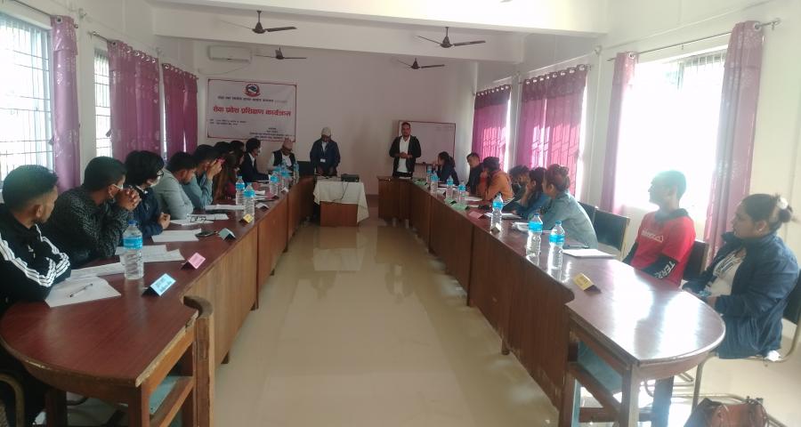 photo of  5th events of Job Entry training to newly appointed LGs staffs of province 1
